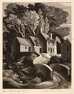 Lot 372 - Mackley (George, 1900-1983). The Little Bridge, wood engraving..., and others