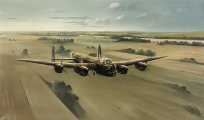 Lot 401 - Gardner (Maurice). "Dambuster Return", oil on canvas