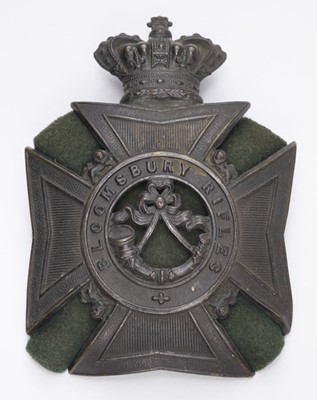 Lot 58 - Bloomsbury Rifles. A Victorian shako plate circa 1868