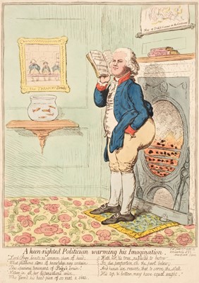 Lot 218 - Gillray (James). A Keen Sighted Politician Warming his Imagination, H. Humphrey, 1795