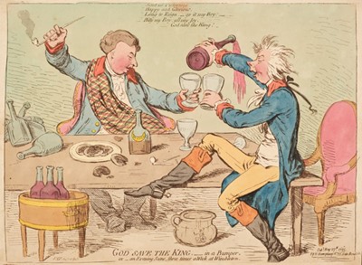 Lot 229 - Gillray (James). God Save the King - in a Bumper..., H. Humphrey, May 27th 1795