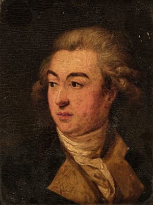 Lot 16 - English School. Portrait of a Man, 18th century, oil on wood panel