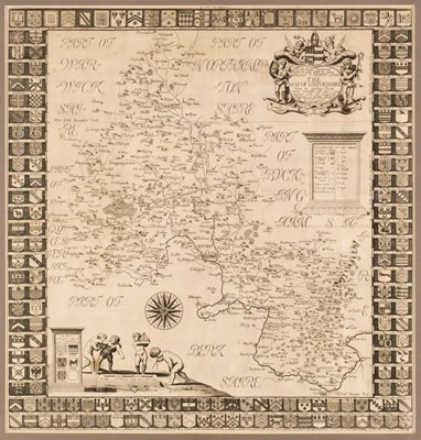 Lot 152 - Oxfordshire. Plot (Robert). The Map of Oxfordshire, circa 1677