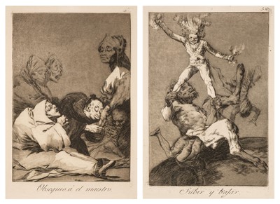 Lot 318 - Goya (Francisco, 1746-1828). Obsequio a el maestro and Subir y bajar, etchings