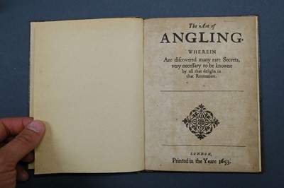 Lot 41 - Barker (Thomas). The Art of Angling, 2nd edition, 1653