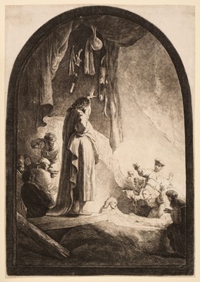 Lot 48 - Rembrandt (van Rijn, 1606-1669). The Raising of Lazarus, 1632, etching, 8th state