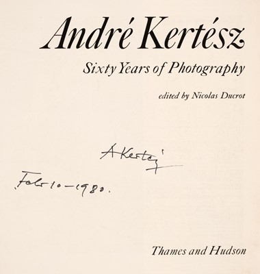 Lot 382 - Kertesz (André, 1894-1985). André Kertesz: Sixty Years of Photography