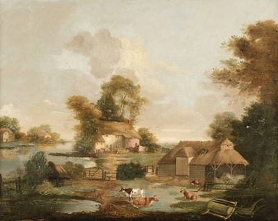 Lot 137 - Ratcliff (J, 19th century). Rural Landscape, circa 1860, oil on canvas