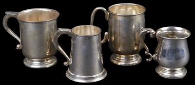 Lot 611 - Mugs. A silver heavy gauge mug by Emile Viner, Sheffield 1961