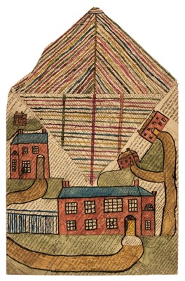 Lot 347 - Folk Art. A hand-painted envelope, circa 1813