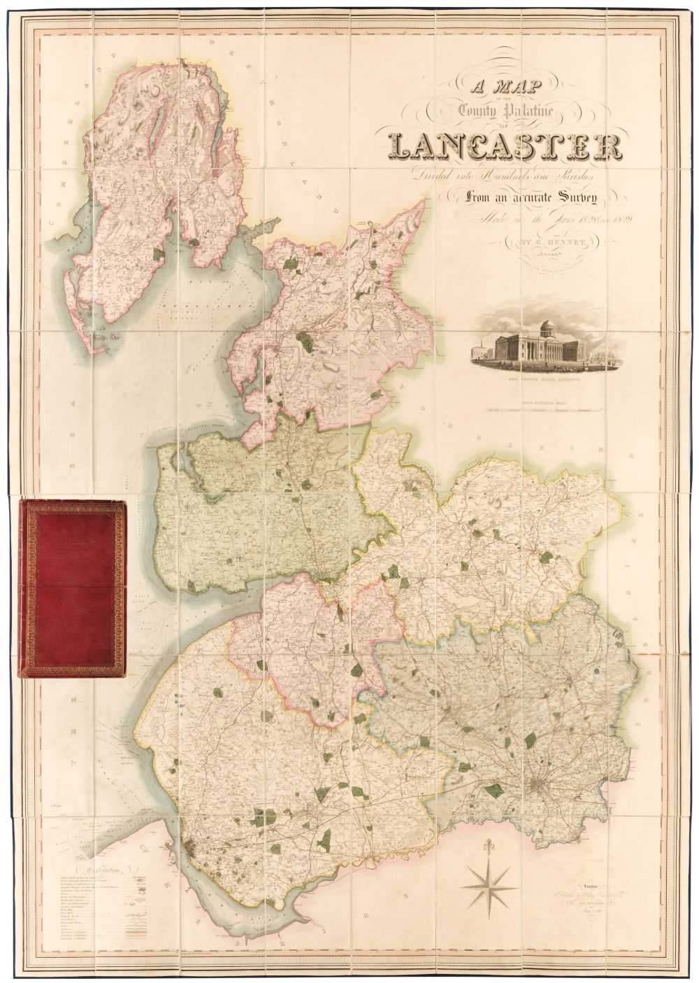 Lot 139 - Lancashire. Hennet (G.). A Map of the County