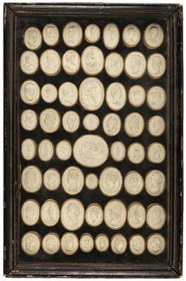 Lot 226 - Pichler (Luigi, 1773-1854). A collection of 130 plaster cameos in two cases, early 19th century