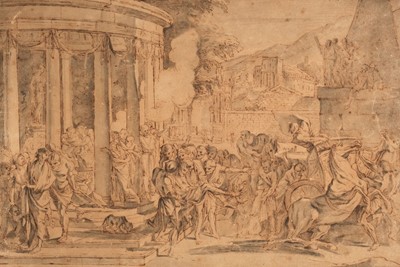 Lot 53 - Circle of Pietro Testa (1611-1650). Sinorix carried from the Temple of Artemis..., 17th century