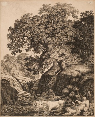 Lot 111 - Kolbe (Carl Wilhelm, 1757-1835). Waterfall Landscape, etching