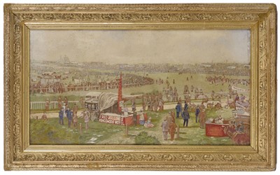 Lot 488 - Embroidered Picture. Epsom Races, circa 1890