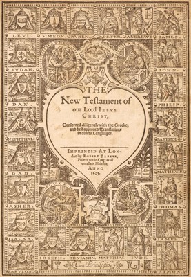 Lot 311 - Bible [English]. The Bible. Translated according to the Ebrew and Greeke..., 1605