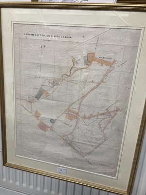 Lot 39 - Royal Military Academy. Compass Sketch of Woolwich Common, Circa 1880