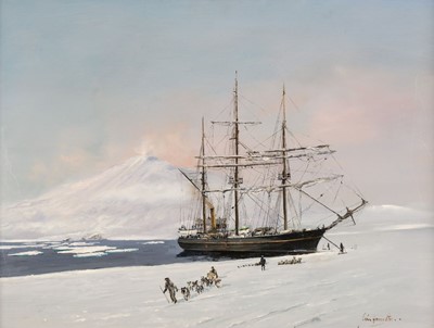 Lot 182 - Hamilton (John, 1919-1993). The Discovery, near Mount Erebus, oil on board