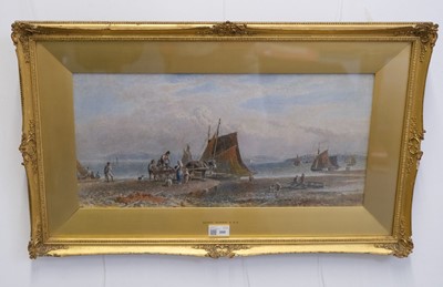 Lot 200 - Dodgson (George Haydock, 1811-1880). Oyster Boats - Swansea Bay and the Mumbles