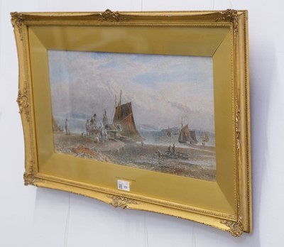 Lot 200 - Dodgson (George Haydock, 1811-1880). Oyster Boats - Swansea Bay and the Mumbles