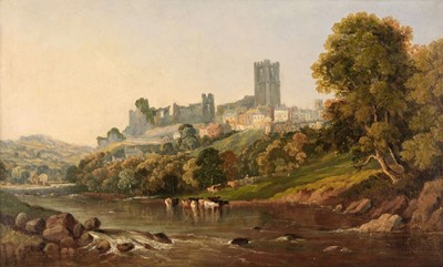 Lot 145 - English School. View of Ludlow Castle, oil on canvas