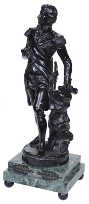 Lot 288 - Nelson (Horatio, 1758-1805). After Sylvian Kinsburger (1855-1935), a patinated spelter sculpture