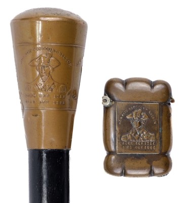 Lot 289 - Nelson (Horatio, 1758-1805). An Edwardian ebonised H.M.S. Foudroyant walking stick