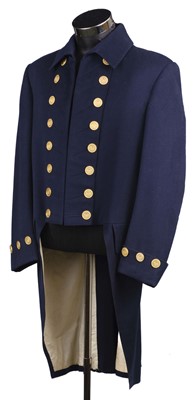 Lot 276 - Naval Coatee. A George III style naval officer's undress coatee