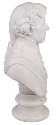 Lot 296 - Nelson (Horatio, 1758-1805). An white marble half bust after Thaller & Ranson, 19th century