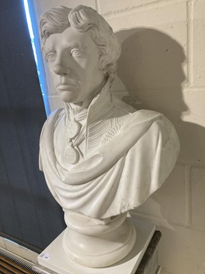 Lot 296 - Nelson (Horatio, 1758-1805). An white marble half bust after Thaller & Ranson, 19th century