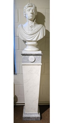 Lot 296 - Nelson (Horatio, 1758-1805). An white marble half bust after Thaller & Ranson, 19th century