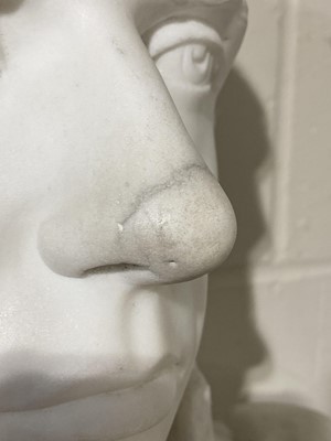 Lot 296 - Nelson (Horatio, 1758-1805). An white marble half bust after Thaller & Ranson, 19th century