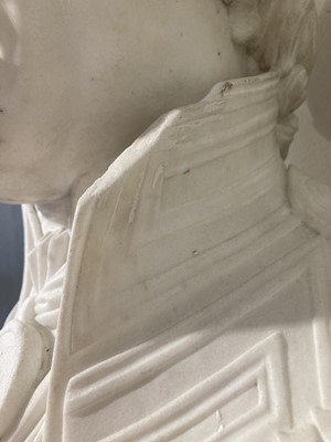 Lot 296 - Nelson (Horatio, 1758-1805). An white marble half bust after Thaller & Ranson, 19th century