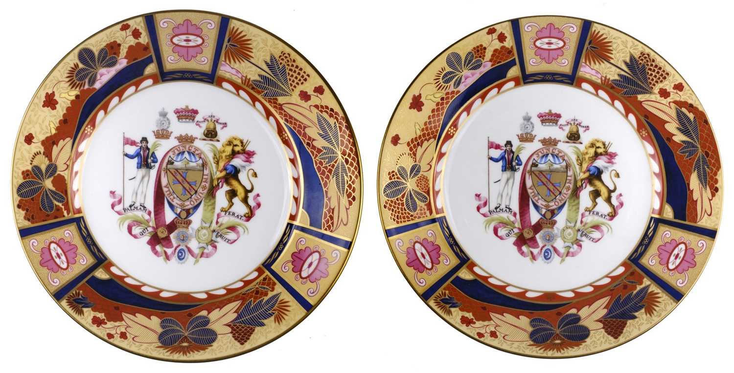 Lot 281 - Nelson (Horatio, 1758-1805). A pair of porcelain cabinet plates by Royal Worcester