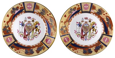 Lot 281 - Nelson (Horatio, 1758-1805). A pair of porcelain cabinet plates by Royal Worcester