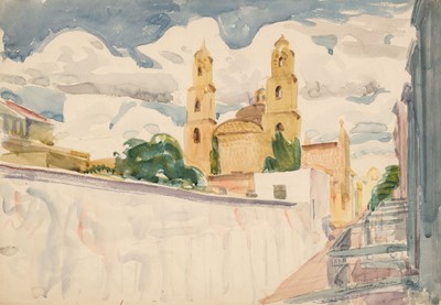 Lot 274 - Underwood (Leon, 1890-1975). The Cot Valley, circa 1940, watercolour..., and one other