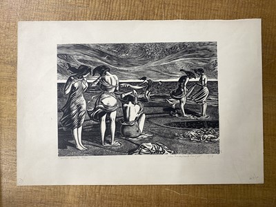 Lot 353 - Buckland Wright (John, 1897-1954). Camber Sands, 1953, wood engraving