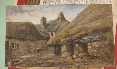 Lot 130 - Brewer (Henry Charles, 1866-1950). Cathedral Nave, watercolour on card