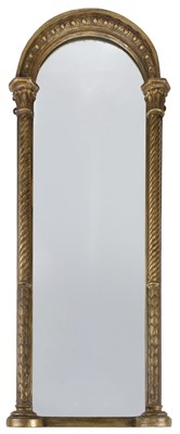 Lot 630 - Mirror. A gilt gesso pier mirror, 19th century