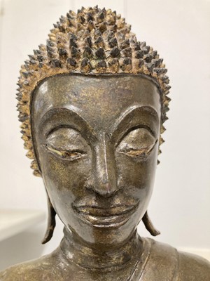 Lot 575 - Buddha. A Thai bronze buddha, mid-Ayutthaya period, 17th century