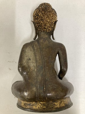 Lot 575 - Buddha. A Thai bronze buddha, mid-Ayutthaya period, 17th century