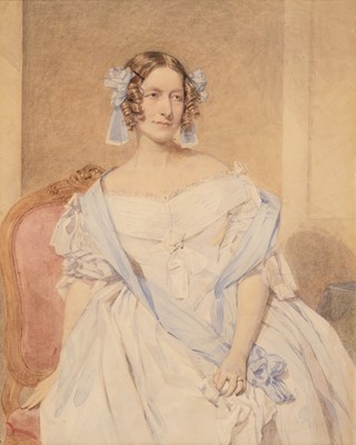 Lot 171 - Oakley (Octavius, 1800-67). Portrait of a Lady, circa 1830, watercolour