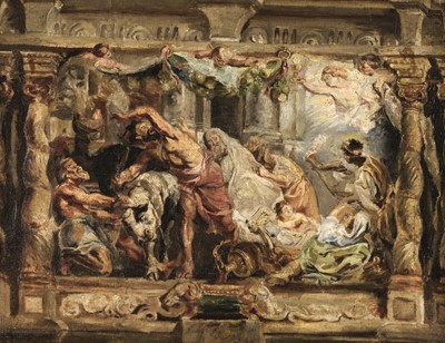 Lot 13 - After Peter Paul Rubens (1577-1640). The Triumph of the Eucharist over Idolatry