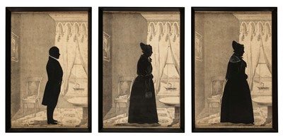 Lot 101 - Metford (Samuel, 1810-1896). A group of three silhouettes..., 1846