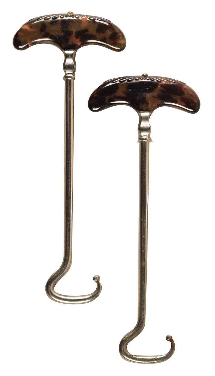 Lot 467 - Boot Pulls. A fine pair of Edwardian boot
