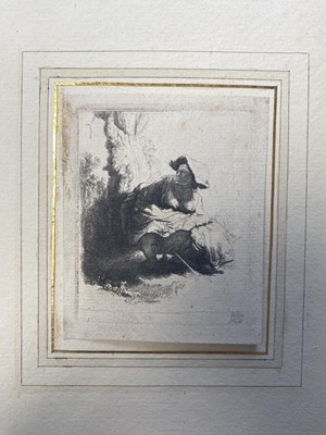 Lot 54 - Rembrandt (Harmensz van Rijn, 1606-1669). A Woman Making Water, 1631, etching