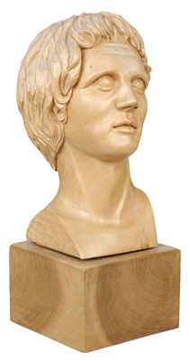 Lot 562 - Norbury (Ian, 1948). Norbury (Ian, 1948). An Ian Norbury wooden half bust of David