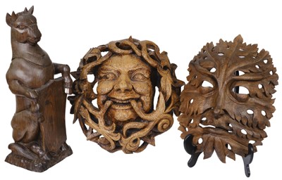 Lot 563 - Norbury (Ian, 1948). Three Ian Norbury wooden carvings