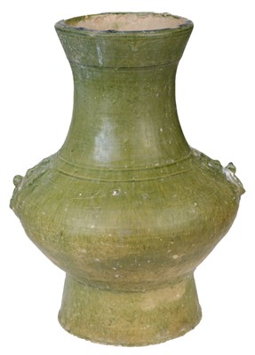 Lot 586 - Vase. A Chinese green glazed vase