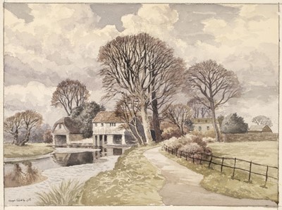 Lot 300 - Mackley (George, 1900-1983). Countryside Landscapes, circa 1970, watercolours